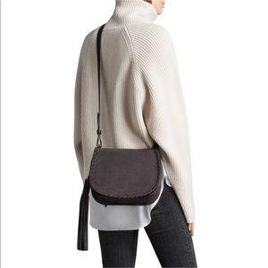 Nwt! Allsaints mori leather crossbody retail 298